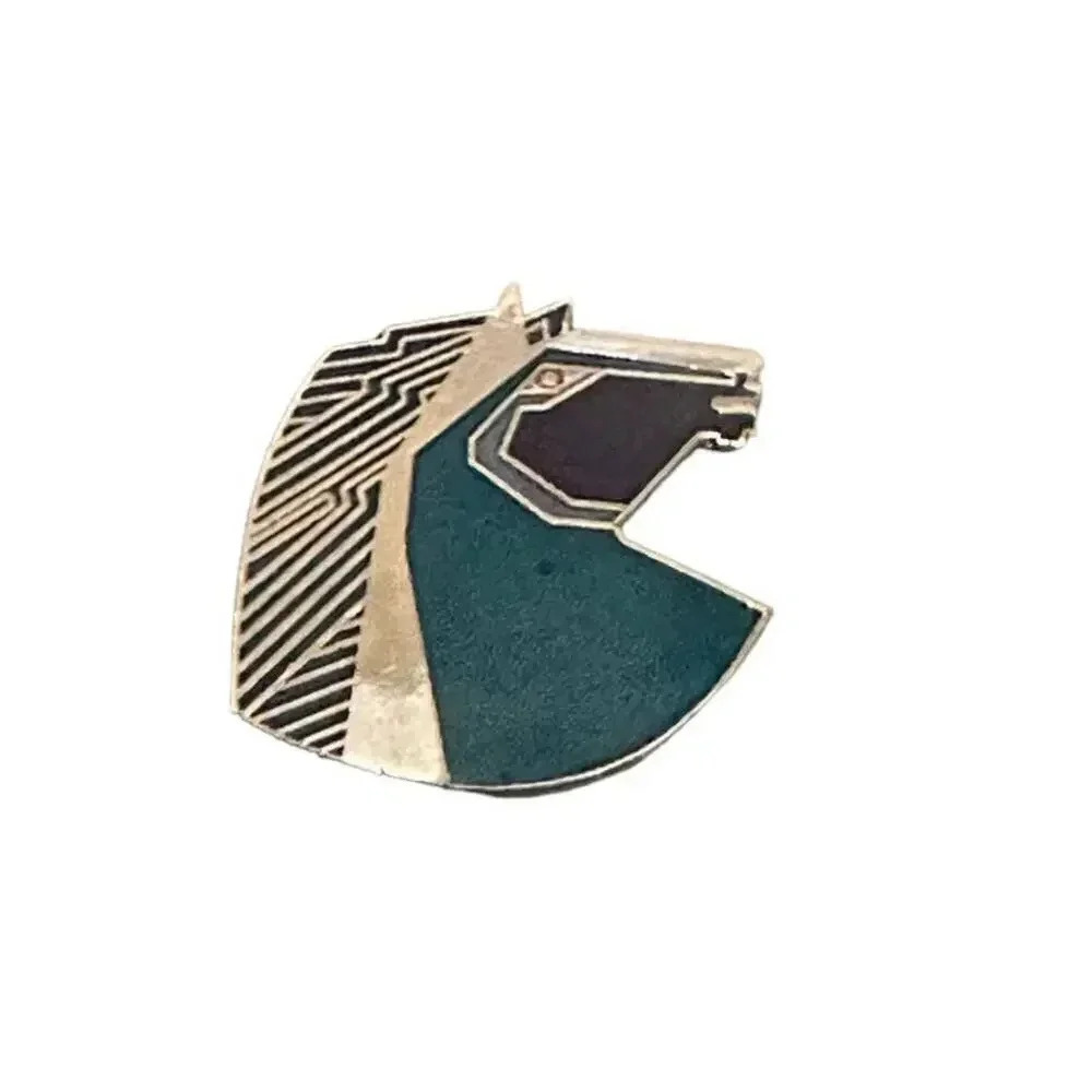Vintage Laurel Burch Enameled Gold Tone ‘Wild Stallion’ Brooch/Pin Signed